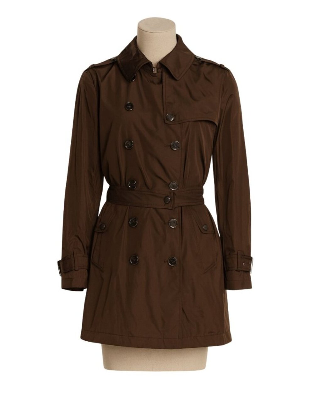 Burberry London Double Breasted Trench Coat Size 12 Classic Designer Coat AS IS